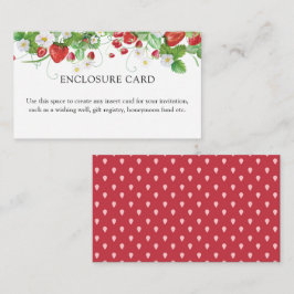 Cartão De Informações Chá de panela de morango