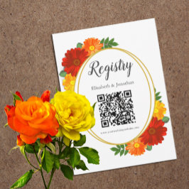 Cartão De Informações Chá de panela de outono de Florais