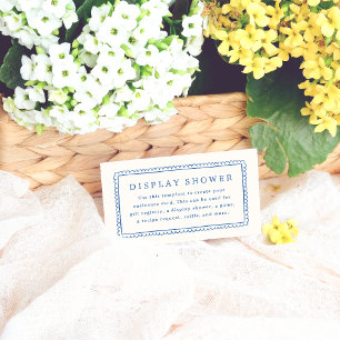 Cartão De Informações Chá de panela de Quadro Retroativo Desenhado à Mão