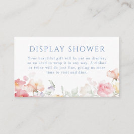 Cartão De Informações Chá de panela de Sangue de Pastel Suave