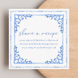 Cartão De Informações Chá de panela de Solicitação de Receita de Compart