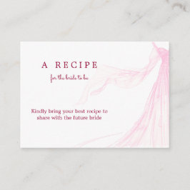 Cartão De Informações Chá de panela de vestir de noiva rosa macio elegan