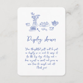 Cartão De Informações Chá de panela Desenho Da Mão Escrivível Whimsical