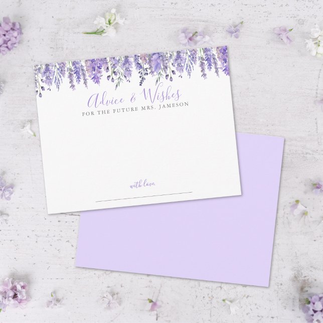 Cartão De Informações Chá de panela Floral (Floral Bridal Shower Advice Enclosure Card)