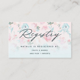 Cartão De Informações Chá de panela Floral do Jardim Francês - Registro