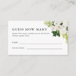 Cartão De Informações Chá de panela Greenerescente de Verão Adivinha Qua