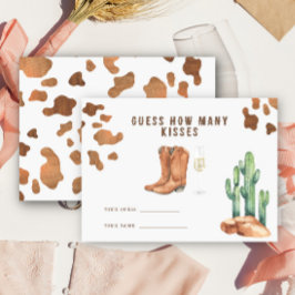 Cartão De Informações Chá de panela Ocidental - quantos beijos jogam