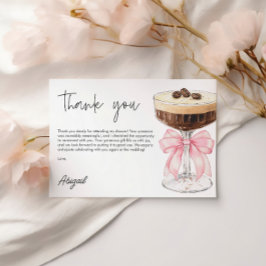 Cartão De Informações Chá de panela Rosa Espresso Martini - Arco Muito O