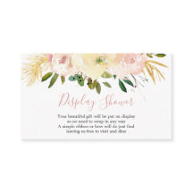 Chá de Tela Dourada Floral Elegante Rosa