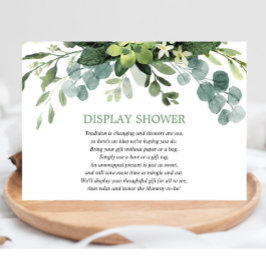 Cartão De Informações Chá de visualização Eucalyptus foliage verde