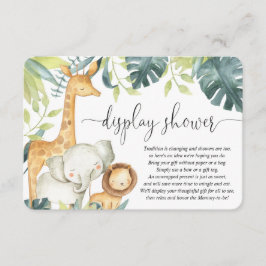 Cartão De Informações Chá de visualização neutro em gêneros dos animais 