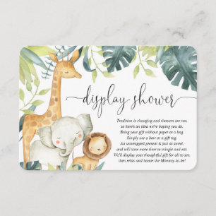 Cartão De Informações Chá de visualização neutro em gêneros dos animais 