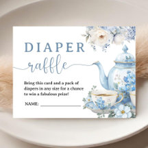 Chá para Dois Baby Shower Menino Azul Rifas de Fra