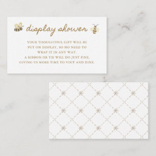 Cartão De Informações Chá para exibição de Chá de fraldas de abelhas