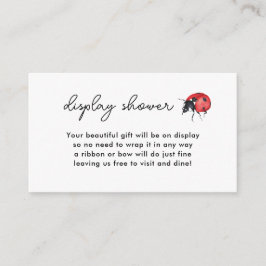 Cartão De Informações Chá para exibição Ladybug