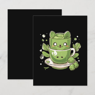 Cartão De Informações chá verde matcha