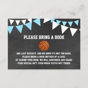 Cartão De Informações Chalkboard BASKETBALL Traga um chá de fraldas