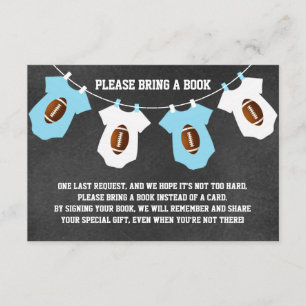 Cartão De Informações Chalkboard FOOTBALL Traga um chá de fraldas