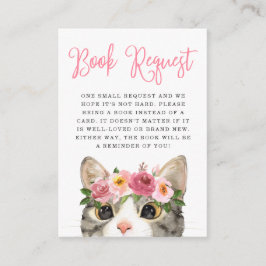 Cartão De Informações Chamada de Livro para Baby Shower Sweet Watercolor