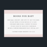 Cartão De Informações Chamada de Livro Rosa Corado Baby Shower<br><div class="desc">Inclua estes poderosos cartões de anexo com o convite do chá de bebê para solicitar livros em vez de um cartão. O design apresenta uma parte superior e inferior com listras rosa corado emoldurando a mensagem. Projetado para combinar com a nossa coleção de chá de bebê Nuvens Aquarela. Personalize de...</div>