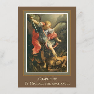 Cartão De Informações Chaplet de St Michael a oração do arcanjo
