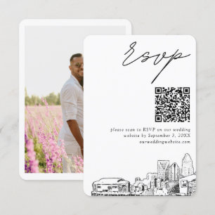 Cartão De Informações Charlotte Wedding RSVP Código QR Pequeno