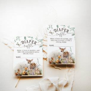 Cartão De Informações Chás florestais de animais da floresta fralda