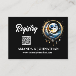 Cartão De Informações Cheio lua estrelada noite estelar luna chic celest