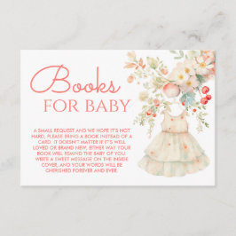 Cartão De Informações Cherry Blossom Baby Girl Clothes Books