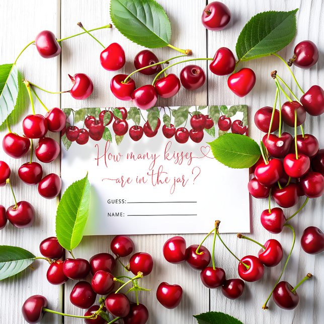 Cartão De Informações Cherry Quantos Kisses Jogo de Bridal (Criador carregado)
