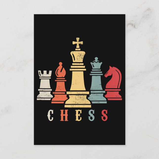 Cartão De Informações Chess Lover | Presente do Xadrez Set Checkmate (Frente)