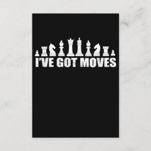 Cartão De Informações Chess Set Peças I ve got Movs Fans Lover Legal