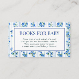 Cartão De Informações Chic Boho Azul Menino Flor Silvestre Chuveiro de B