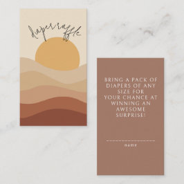 Cartão De Informações Chic Boho Deserto Terra Shower de Bebê Rifa de Fra