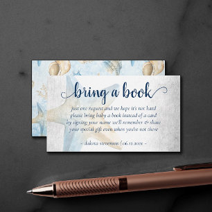 Cartão De Informações Chic costal Recife de Coral Moderno Traga um Liv