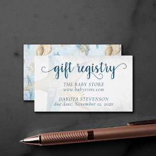 Cartão De Informações Chic costal Registro moderno de recifes de coral