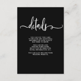 Cartão De Informações Chic Farmhouse | Detalhes do Convidado de Casament