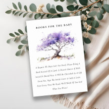 Chic Lilac Jacaranda Tree Livros Para Chá de frald