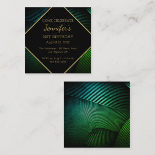 Cartão De Informações Chic Modern Birthday