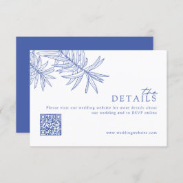 Cartão De Informações Chic Moderno Site de Casamento Something Blue/Dest