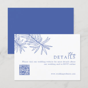 Cartão De Informações Chic Moderno Site de Casamento Something Blue/Dest