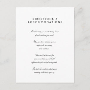 Cartão De Informações Chic Simples De 4,25" x Placa De Gabinete De 5,5"