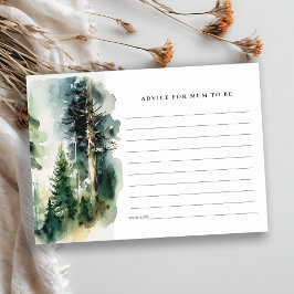 Cartão De Informações Chic Woodland Forest Advice Para Mãe Chá de fralda