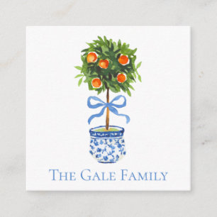 Cartão De Informações Chinoiserie Orange Topiary, Ginger Jar Personaliza