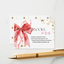 Cartão De Informações Christmas Books for Baby Shower