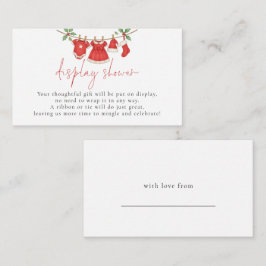 Cartão De Informações Christmas Clothesline Display Baby Shower