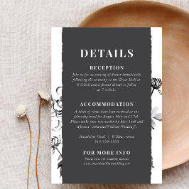 Cartão De Informações Chrysanthemum Ink Art Details Enclosure Card