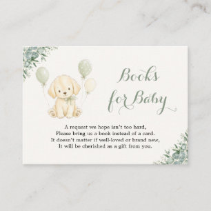Cartão De Informações Chuva de Bebê do Golden Retriever Sage Livros par