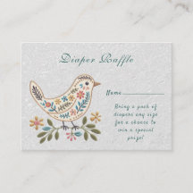 Chuva de Bebê Floral Colorida Pequeno Pássaro