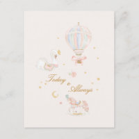 Chuva de Bebê Menina Elegante Presente Manuscrito